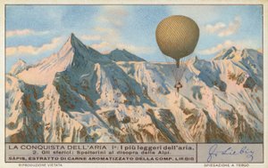 Le balloniste suisse Eduard Spelterini survolant les Alpes - European School