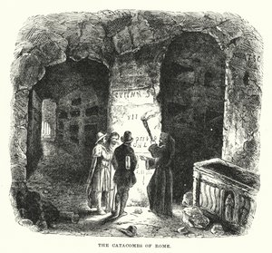 Les Catacombes de Rome (gravure) - European School