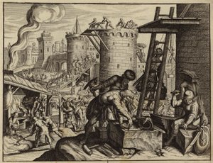Les Juifs reconstruisant les murs de Jérusalem - European School