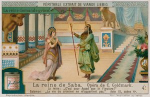 La reine de Saba demande au roi Salomon d