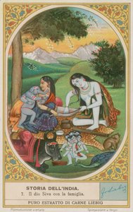 Le dieu Shiva et sa famille
