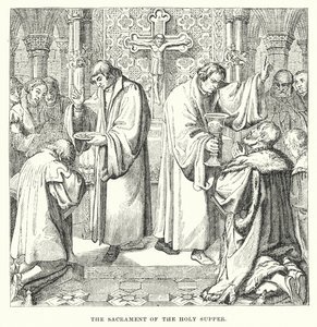 Le sacrement de la Sainte Cène (gravure) - European School