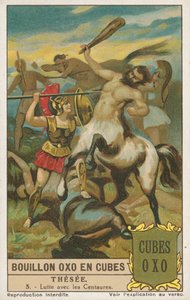 Thésée, carte de Liebig, début du 20e siècle (chromo) - European School