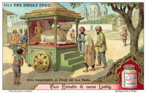 Idole transportable de Vishnu avec le bœuf Rama - European School