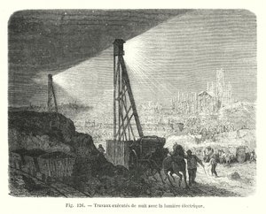 Travaux exécutés de nuit avec la lumière électrique - European School