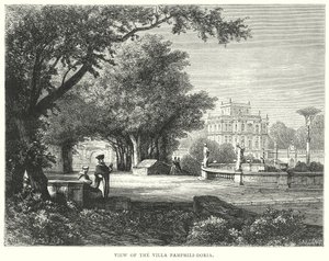 Vue de la Villa Pamphili-Doria (gravure) - European School