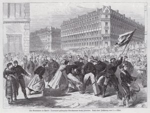Femmes attaquant des gendarmes capturés escortés par la Garde nationale, Commune de Paris - European School