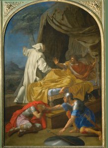 Apparition de Saint Bruno au Comte Roger - Saint Bruno appears to Count Roger ... - Eustache (studio of) Le Sueur