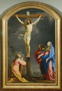 Le Christ en croix, entre la Madeleine, la Vierge et Saint Jean - Crucifixion … - Eustache (studio of) Le Sueur