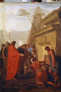 Darius fait ouvrir le tombeau de Nitocris - Eustache Le Sueur
