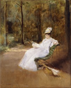 Assis sur un banc, vers 1848