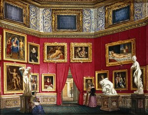 Figures dans une galerie de tableaux - Eva Hau