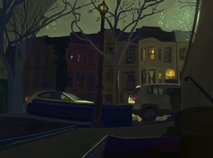 6 AM South Side of Street, Prospect Park (art numérique) - Evan Sklar