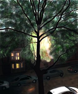 Après la pluie, première lumière, Brooklyn (art numérique) - Evan Sklar