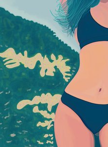 Blue Bikini, Brooklyn (art numérique)