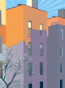 Bâtiment Ombres sur bâtiment (art numérique) - Evan Sklar