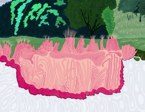 Bunker, terrain de golf, Bethpage noir (art numérique) - Evan Sklar