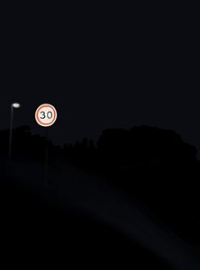 Conduire la route la nuit # 1 Brooklyn (art numérique)