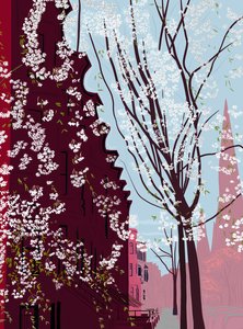 Garfield Place, Spring, Brooklyn, vers 2020-24 (art numérique) - Evan Sklar