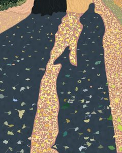Feuilles et ombres de Ginko, Brooklyn (art numérique) - Evan Sklar