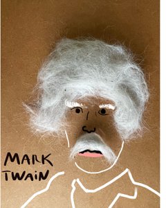 Mark Twain (dessin collage)