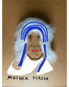 Mère Teresa (dessin collage)