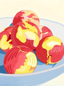 Peaches In Bowl, Brooklyn (art numérique)