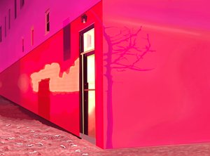 Lumière rouge de la sirène et ombres d