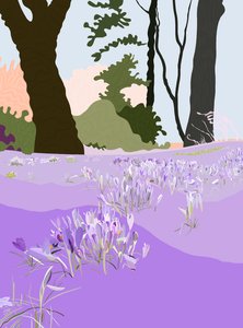 Crocus de printemps (art numérique)