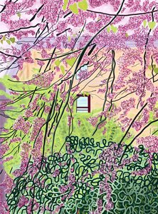 Arbres printaniers et immeuble d