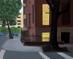 Willow and Middagh Street, 2016 (dessiné à la main sur un iPad avec un crayon Apple).