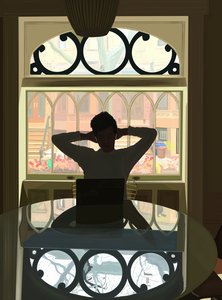 Travailler à domicile (art numérique)