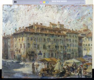 Marché sur la Piazza Grande à Modène