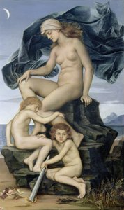 Le Sommeil et la Mort, les enfants de la Nuit, 1883 - Evelyn De Morgan