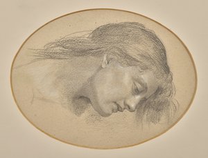 Étude pour les rayons de lune plongeant dans la mer (crayon)