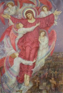 La Croix-Rouge (Allégorie des tombes de guerre en Flandre), c.1916 - Evelyn De Morgan