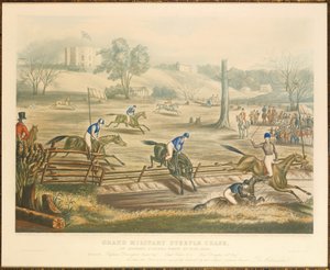 Grand steeple-chase militaire, à Londres, Canada Ouest, 9 mai 1843, gravé par J. Harris, 1845