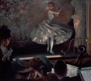 La danseuse en blanc avant les feux de la rampe - Everett Shinn