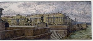 La place du Sénat à Saint-Pétersbourg - Evgeni Evgenievitch Lanceray
