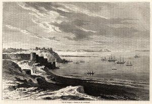 Vue de Tanger (Maroc), dessin d