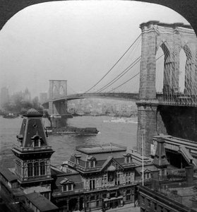Pont de Brooklyn, New York, USA - Excelsior Stereoscopic Tours