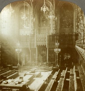 Intérieur de la Chambre des Lords, Westminster, Londres - Excelsior Stereoscopic Tours