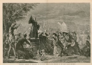 George Whitefield prêchant à Moorfields, AD 1742 - dans l