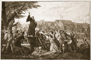 Whitefield prêchant à Moorfields, illustration de 