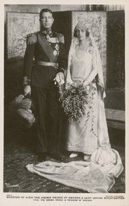 Mariage du Prince Héritier Gustaf Adolf de Suède et de Lady Louise Mountbatten, 1923 - F.A Swaine