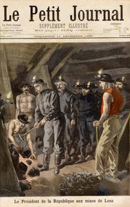 Félix Faure (1841-99) Président de la République, dans les mines de Lens, du Petit Journal, 11 décembre 1898 - F.L. and Tofani, Oswaldo Meaulle