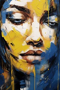 Visage féminin abstrait