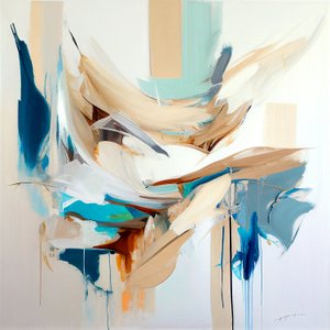 Composition de peinture abstraite à vendre pour salon, impressions sur toile