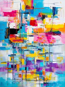 Peinture abstraite fluide pleine de couleurs, impressions d