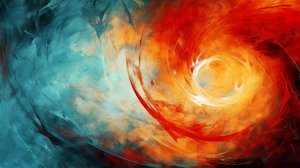 Orange et bleu - F. Abderrahim